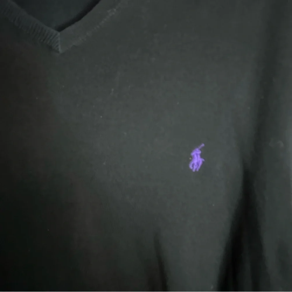 Polo Ralph Lauren V neck sweater XXL black light weight cotton great condition